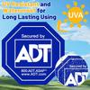 12 Pack ADT Security Stickers, ADT Safety Signs Waterproof Decals for Home Windows and Doors HD Printed