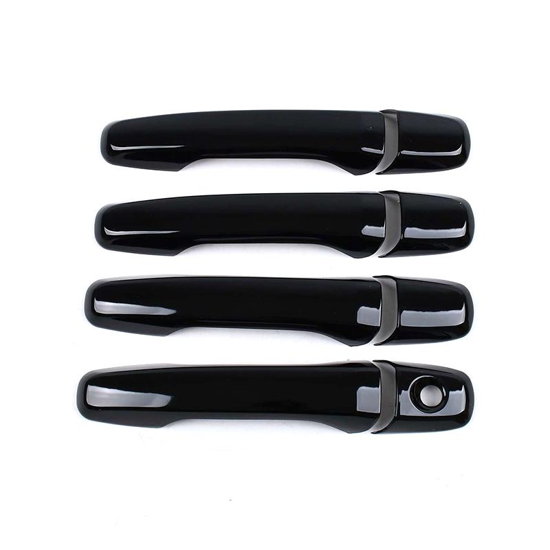 Door Handle Cover For Ford Explorer U502 2011~2018 Classic carbon Black Smart Stickers Trim Car Decorate Exterior