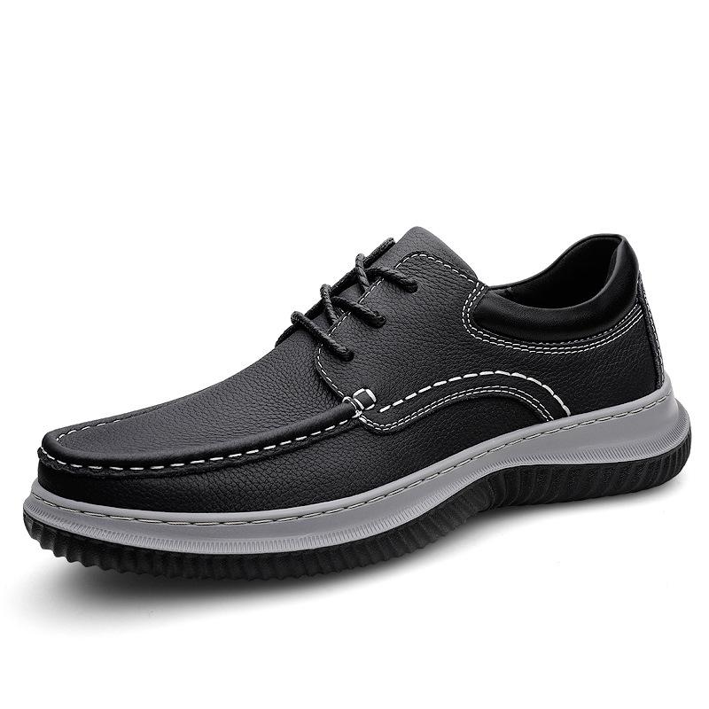 Men s Spring Low-Top Genuine Leather Casual Work Shoes 45