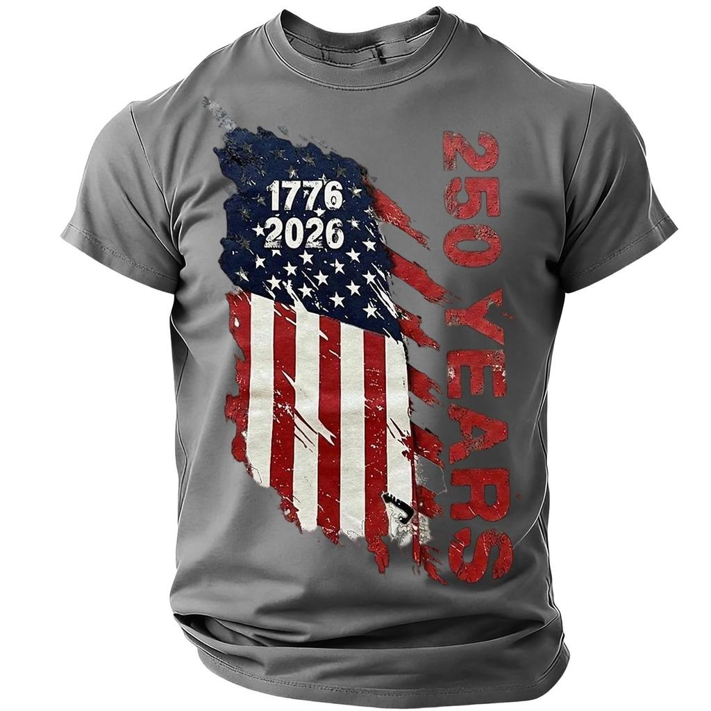 Men's Casual Round Neck Lightweight Breathable Short-Sleeve Top