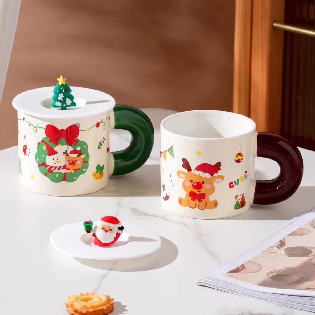 Weihnachtsmann Keramiktasse Kreative Cartoon Tasse Weihnachtstasse Geschenk Haushalts Kaffeetasse Souvenir