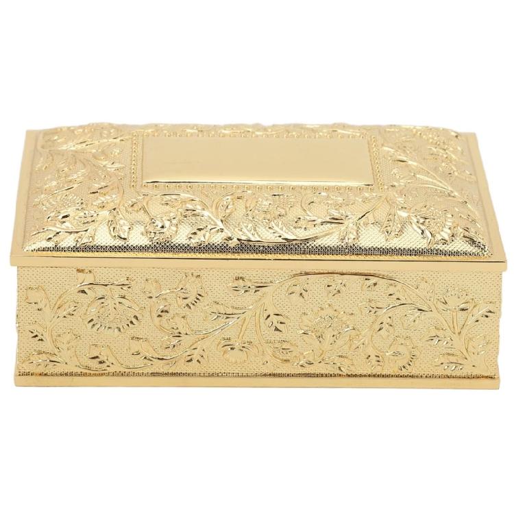 

Classical Vintage Jewelry Organizers Box With Quick Flipping Top And Compartmentalized Storage For Brooch Pendant золотий