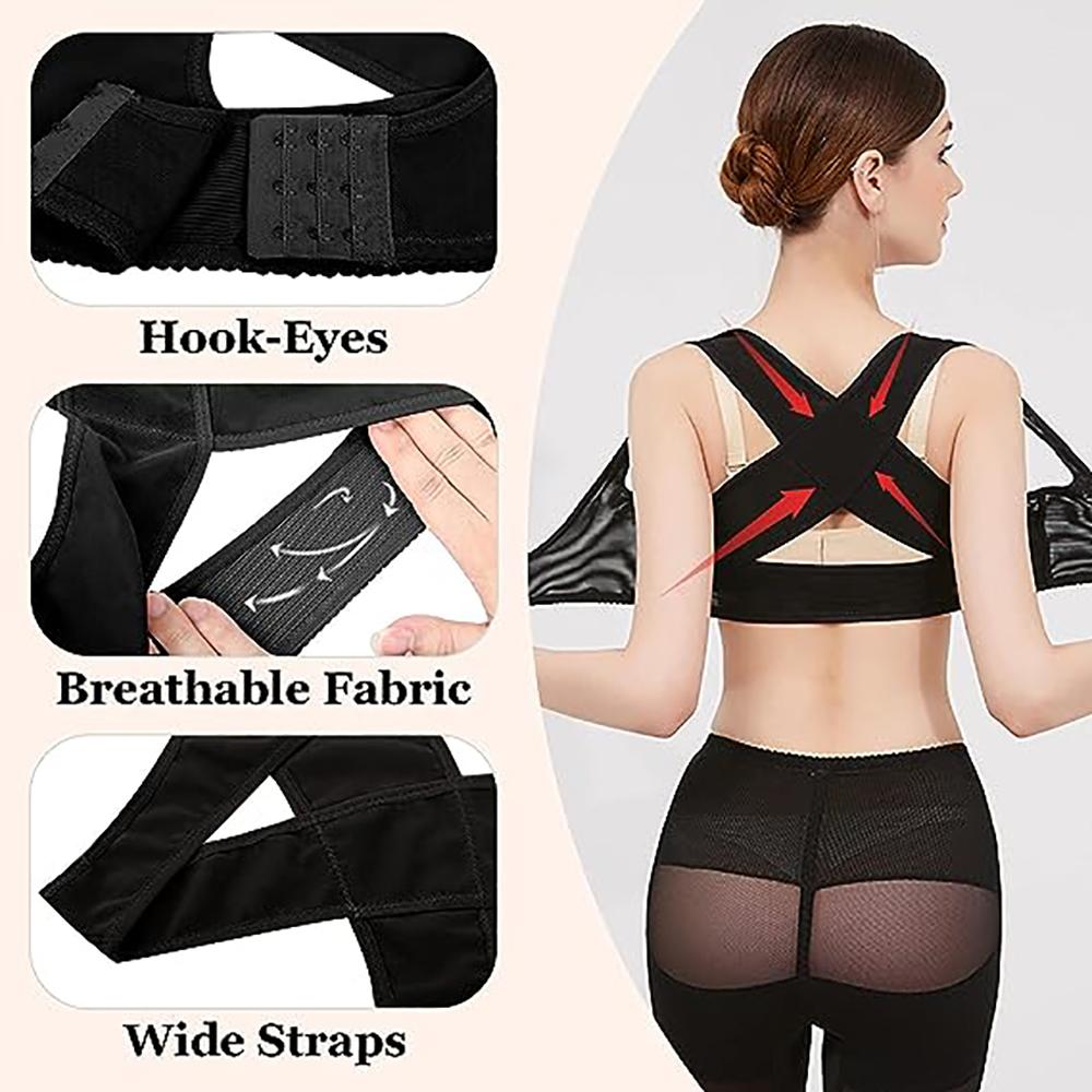 Breathable Hunchback Correction Belt Posture Corrector For Women Elastic Back Support Brace Comfortable Adult Women