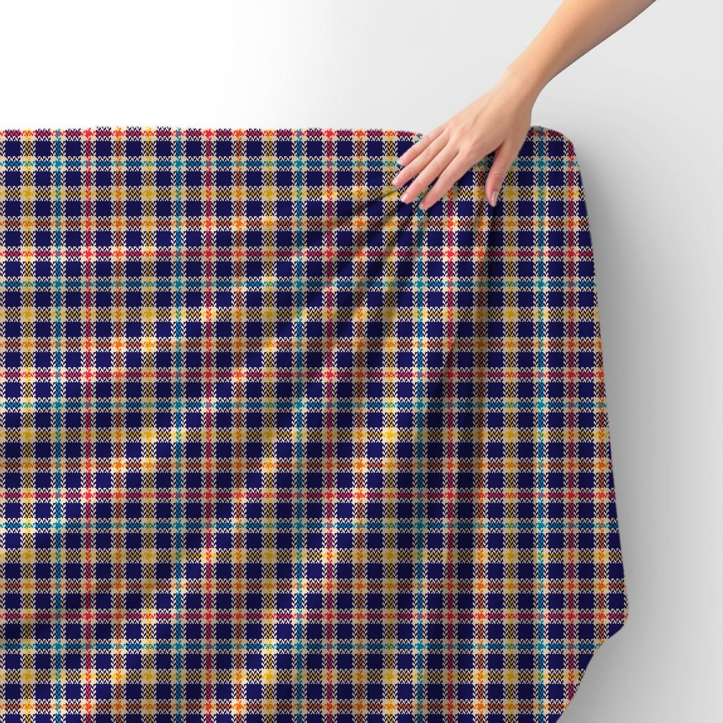 Royal Samt Stoff Polyester Zum Nähen - Motiv Kariert 29