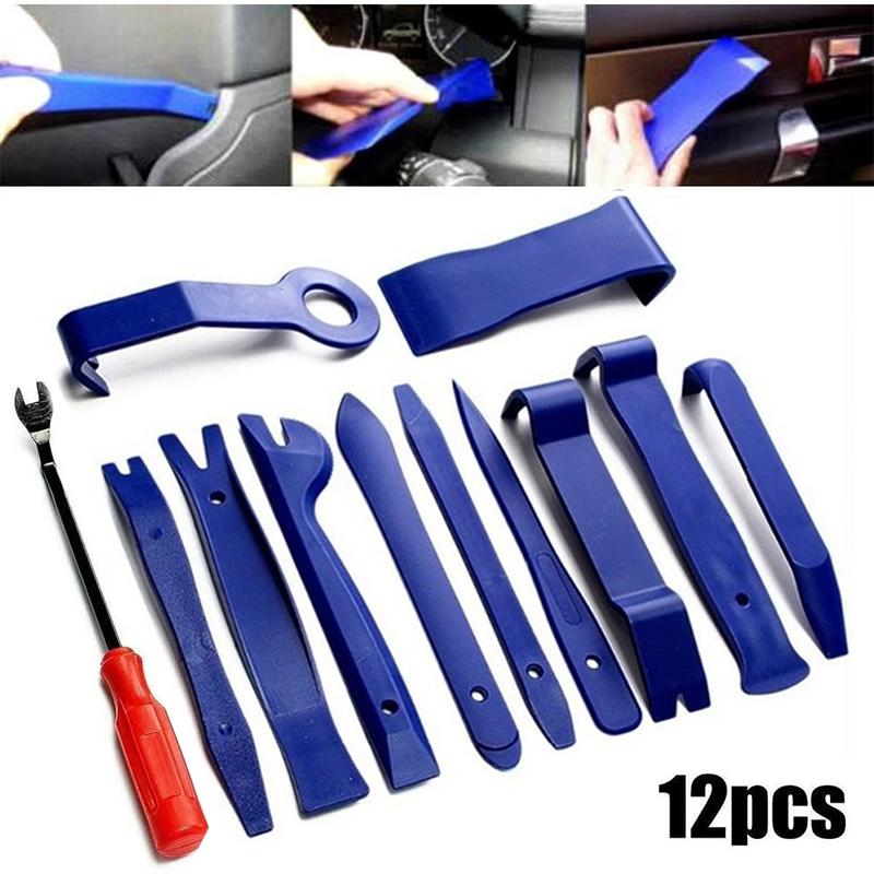 19Pcs Trim Removal Tool Set & Clip Plier Upholstery Remover Nylon Car Panel Removal Set With Portable Storage Bag