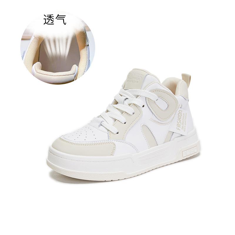 

Новые маленькие белые туфли женские 2025 весна на плоской подошве спортивные кеды модные туфли на высоком каблуке повседневные туфли цветная платформа женская обувь 39