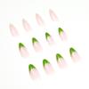 French green simple small fresh wearing nail short girl spring manicure nail piece wearing fake nail