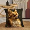 Double Sided Modern Chihuahua Dog Print Soft Throw Pillow Cover For Home Living Room And Sofa Bedroom Decoration