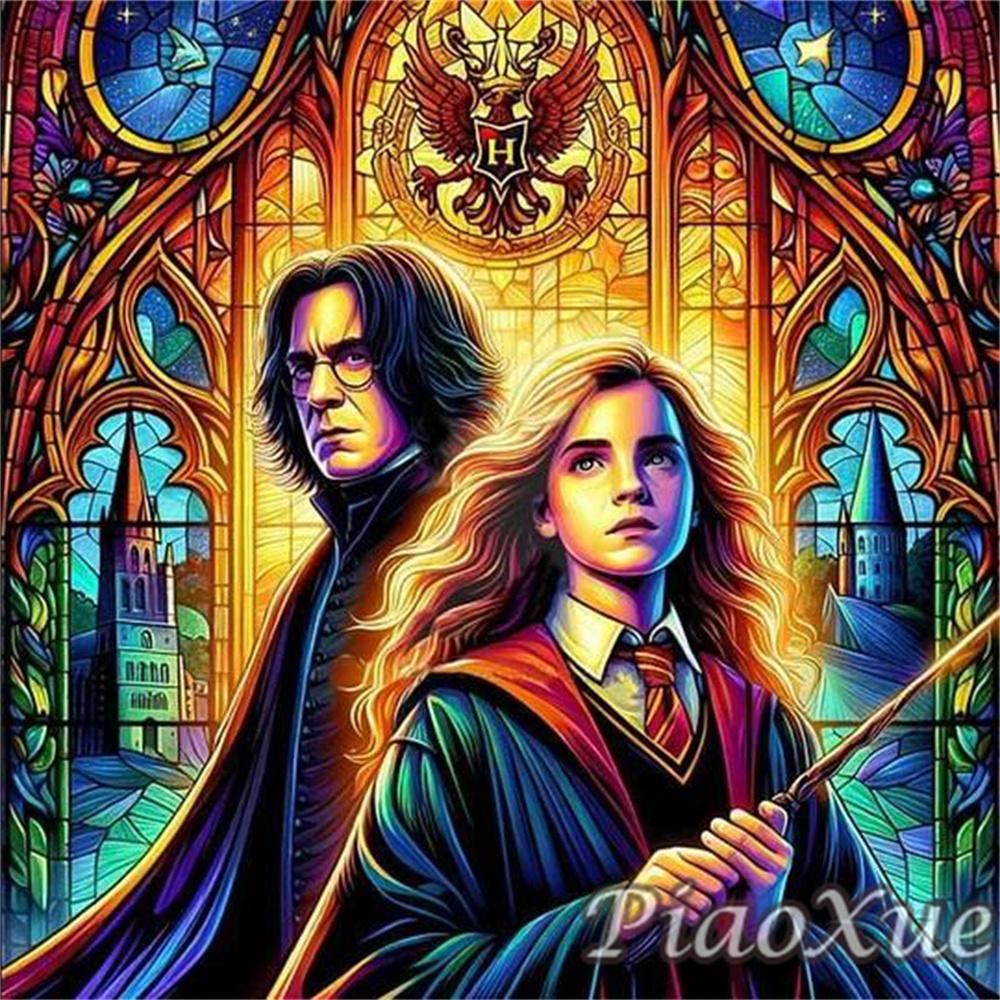 5D Diy Diamond Art Painting Harry Potter Cartoon Magic Castle Snowflake Mosaic Embroidery Jewelry Cross Stitch Kit Kids Gift