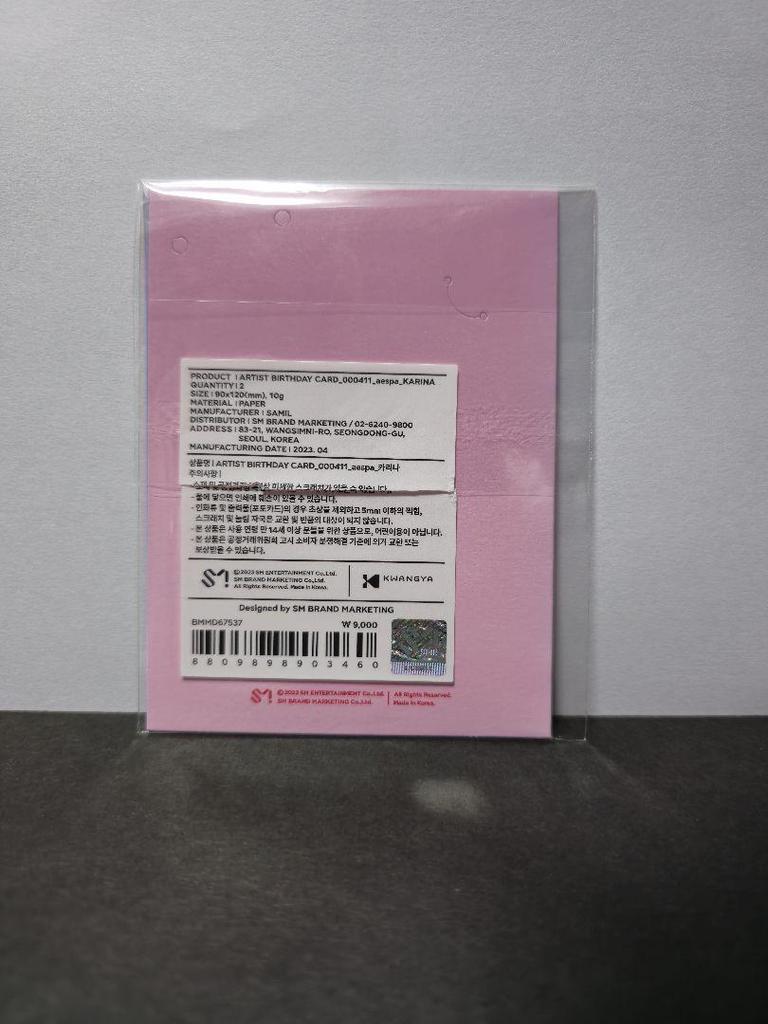 [USED] Aespa Karina Birthday Brooch Trading Card