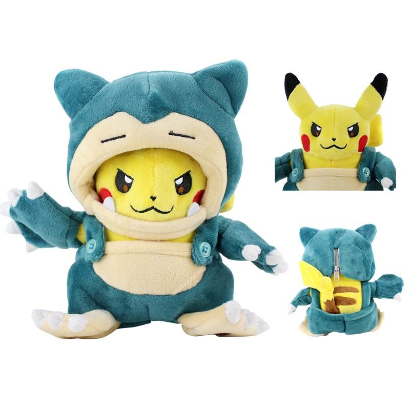 Adorable 20cm Pokemon Pikachu And Snorlax Soft Plush Toy For Kids