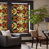 Retro Flower Stained Glass Window Film Removable Bathroom Window Film Window Decals Static Clings