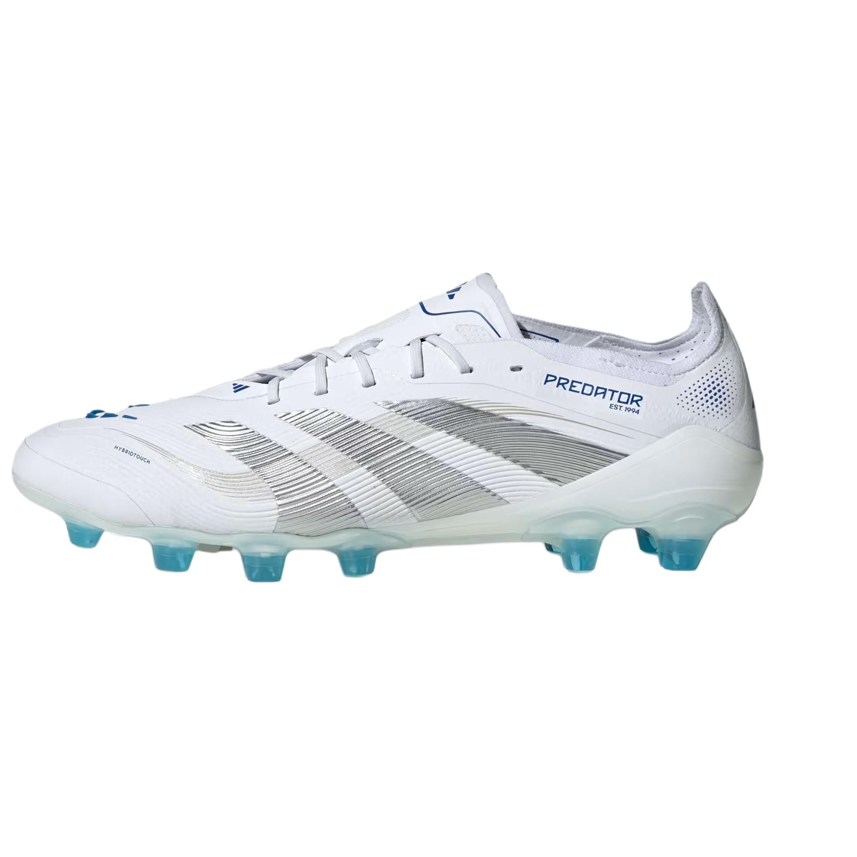 

Adidas PREDATOR ELITE Soccer Shoes Unisex Low top Cloud White/Metallic Silver/Bright Royal Blue JP9809 40⅔