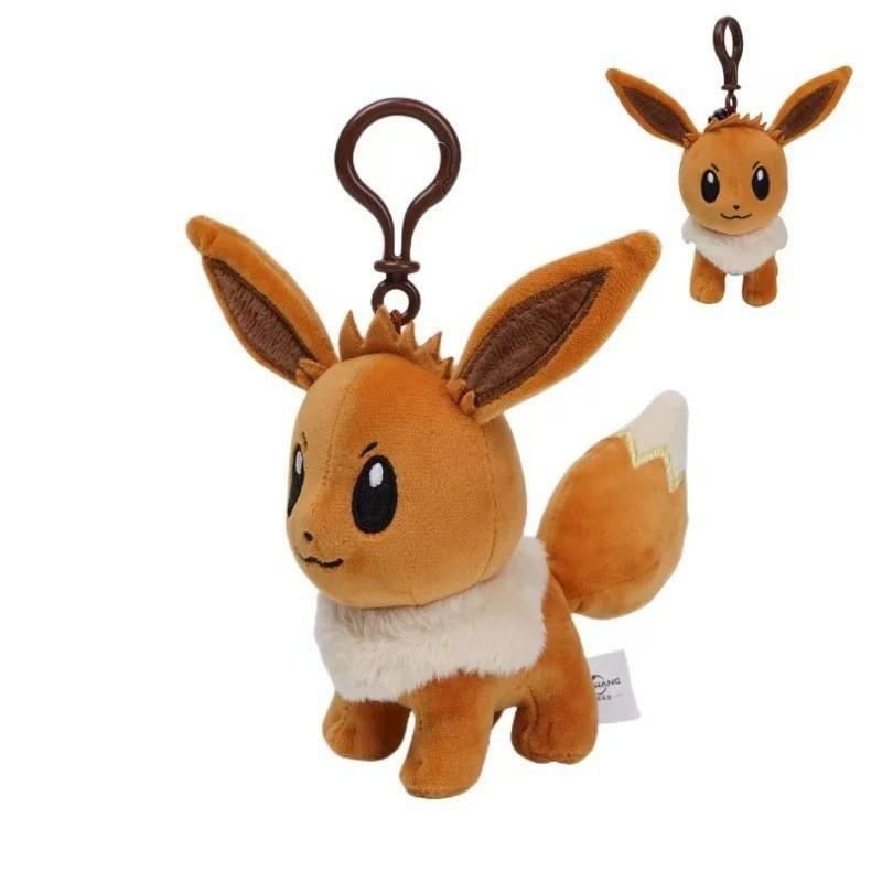 Genuine Cute Cartoon Pokmon Sun And Moon Eevee Series Pendant Decorative Doll Plush Toy Keychain Gift