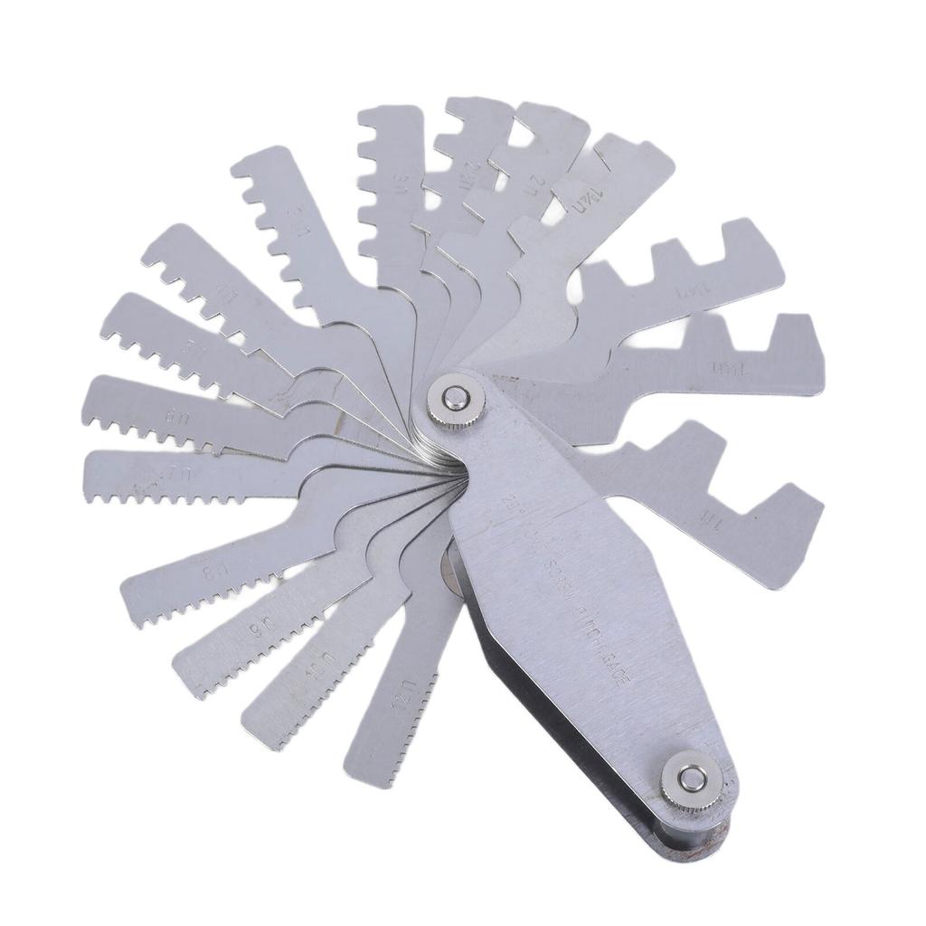 Wide Application Thread Gauge 29 Degree Screw Gauge Screw Measuring Tool Stainless Steel T Thread Gauge