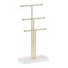 Gold T-shaped 3-layer Jewelry Rack Earrings Rings Storage Bracelets Hair Rings Glasses Necklace Rack Jewelry Display Rack