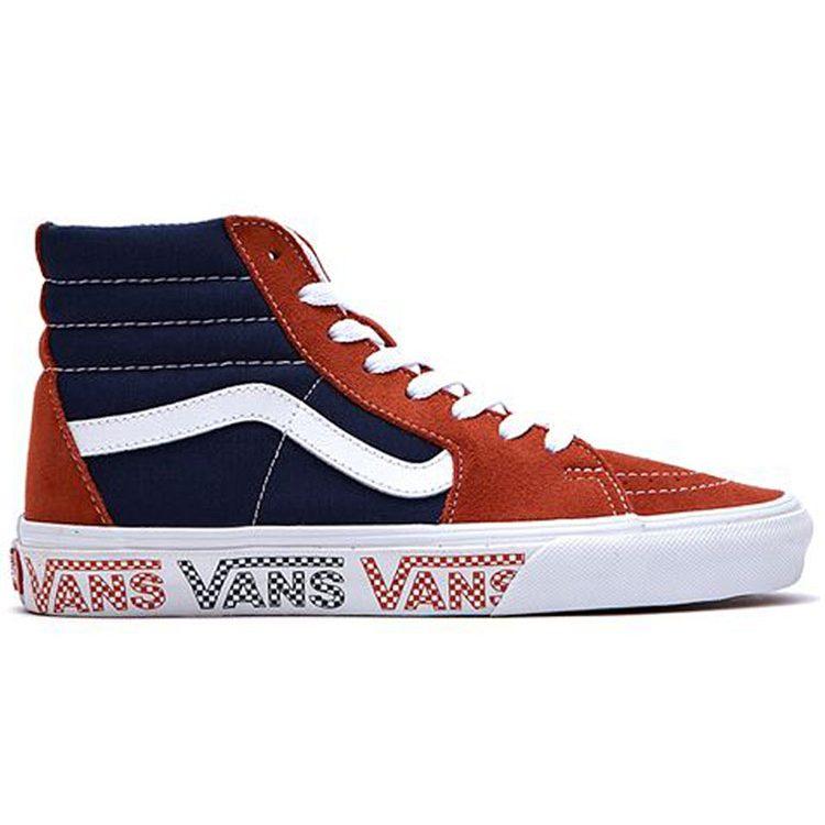 Vans Sk8 Hi Orange Blue Splicing 'Black Brown' VN0A4BV6X0O
