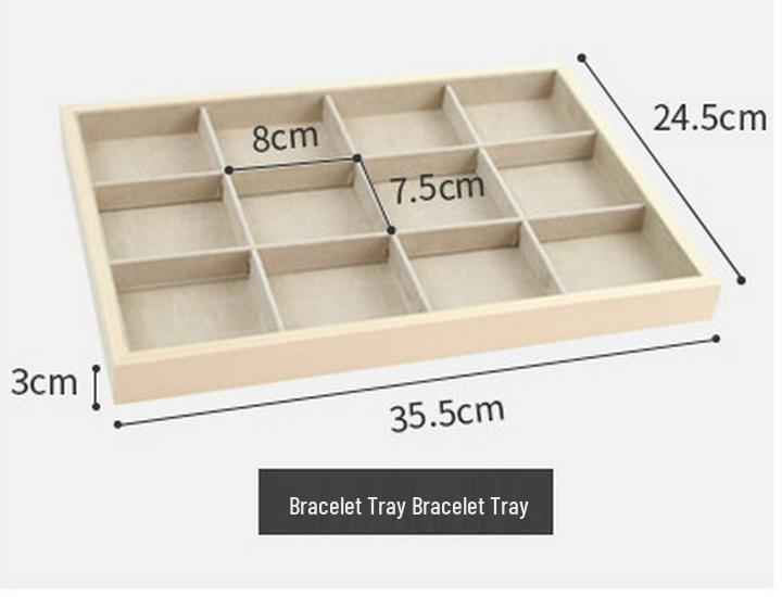 Minimalist Solid Wood Jewelry Display Tray for Rings, Necklaces, Bracelets, Watches, and Bangles