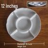 Langxi White Melamine Commercial Buffet Plates