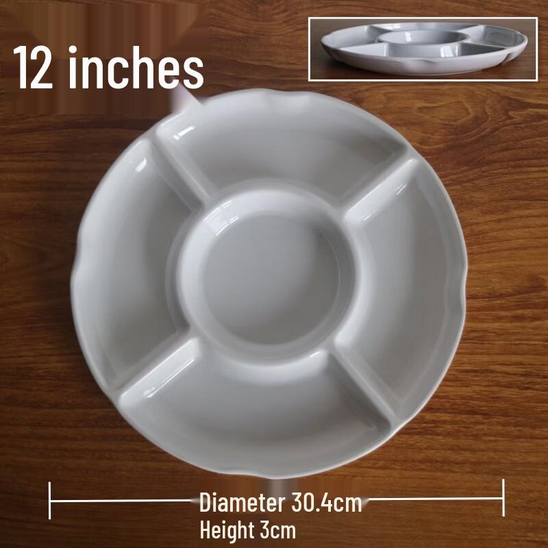 Langxi White Melamine Commercial Buffet Plates