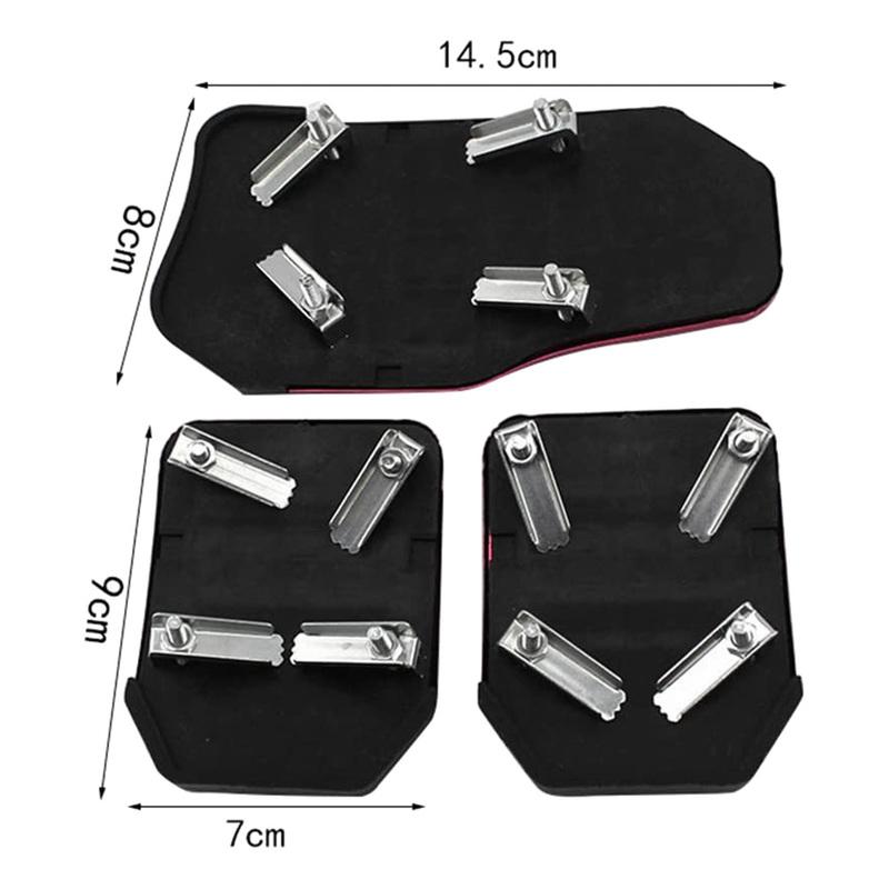 Authentic 3Pcs Fuel Gas Accelerator Pedal Brake Pedal Clutch Pad Cover Foot Pedals Non-Slip For MT Manual Transmission Car Blue