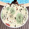 Vintage Floral Round Beach Towel,Microfiber Boho Beach Blanket Sand Free Quick Dry Bath Towel Absorbent Meditation Rug Yoga Mat
