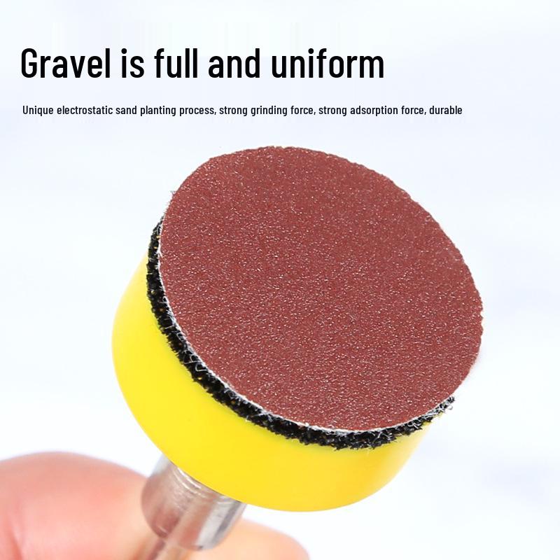 One-Inch Flocked Sandpaper Grinding & Polishing Disc for Small Electric Grinders