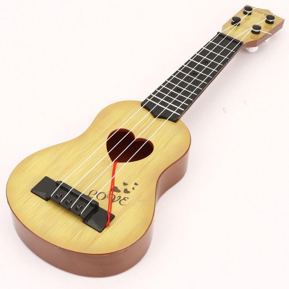 4 Strings Ukulele Musical Instrument Yukrili Adjustable String Knob Simulation Ukulele Playable Classical Small Guitar