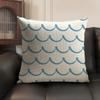 Cushion Cover Colorful Waves Breathable Linen Organic Fabric DoubleSided Printing Sofa Pillow Case Home Decor