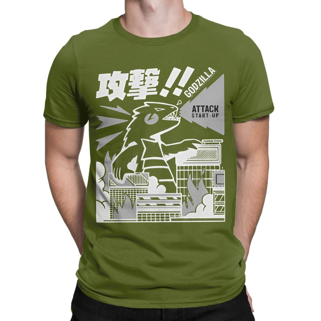 Mens Womens Anime Cartoon Giant Dinosaur Shirt Cotton Graphic Printed Tee Japan Movie Shirts Clothing Outfits