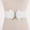 Adjustable Buckle Women's Elastic Wide Belt Plus Size Bowknot Waistband  for Dress Jeans
