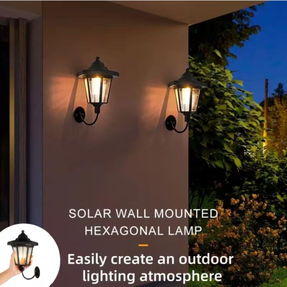 Waterproof Solar Wall Light Solar Energy LED Wall Lamp Modern Style Wall Sconce Yard Light