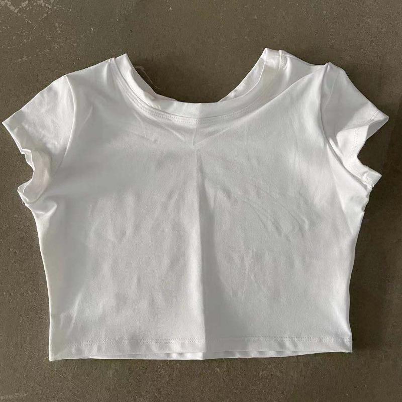 Summer New Style Slim Tight-fitting Women's Fitness Short-sleeved