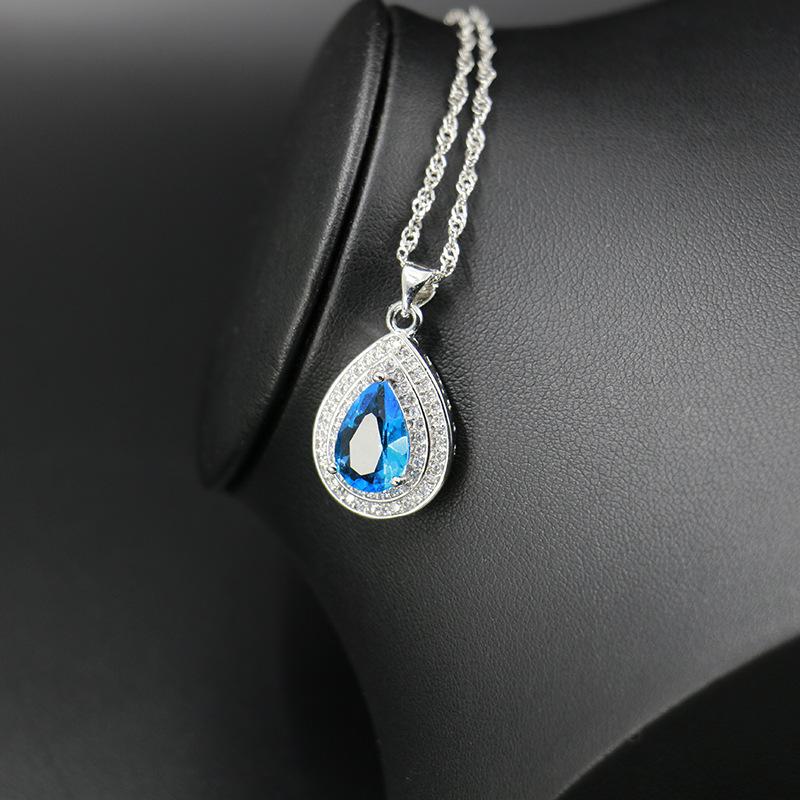 New Fashion Jewelry Set Ladies Accessories Zirconia Wedding Earrings Necklace Bracelet Ring Set