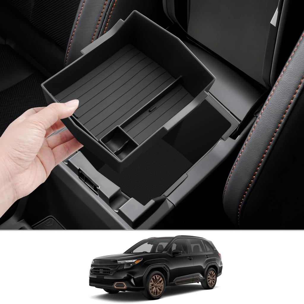 New for 2025 Subaru Forester 6th Generation SL Console Box Compatible with ETC Center Console ABS Mat Forester SL Series Console Car Storage Coin