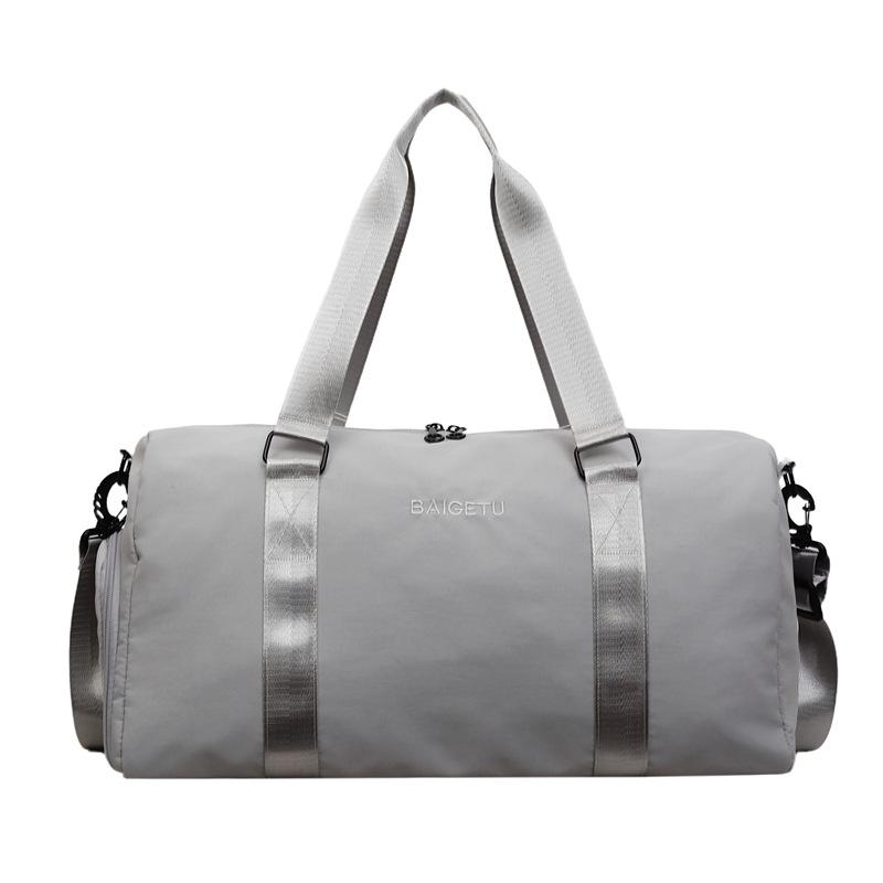 New dopamine-style color-blocked multifunctional travel bag for women, large capacity, lightweight, hand-held, crossbody gym bag
