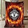 Manchester United FC Weiche Flanell-Fleece-Decke Leicht Gemütlich Warm Überwurfdecke für Sofa Bett Heimdekoration