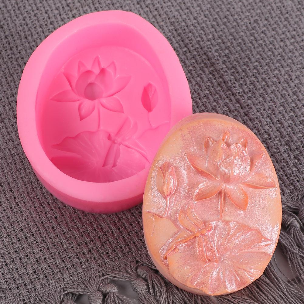 Silicone Cake Mold with 3D Flower Lotus leaf Pattern for Fondant Soap Candy Chocolate Decoration DIY Baking Tools
