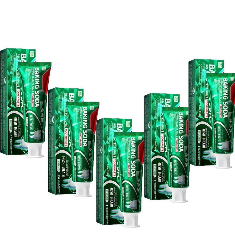 

Харчова сода Зубна паста Відбілювання зубів Очищення зубів Видалення плям Освіження подиху Фруктовий смак Зубна паста Відбілювання зубів 5pcs