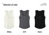 Early Autumn 100% Wool U-Neck Knit Vest: Three-Button, Waist-Cinched, Slim Fit Sleeveless.