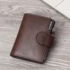 Men Fashion Short Wallets Vintage Design Artificial Leather Card Holder Zipper Coin Purse Classic GZW