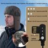 Carbon Fiber Far-Infrared Heated Winter Hat with Ear Protection and Velvet Lining for Outdoor Cold