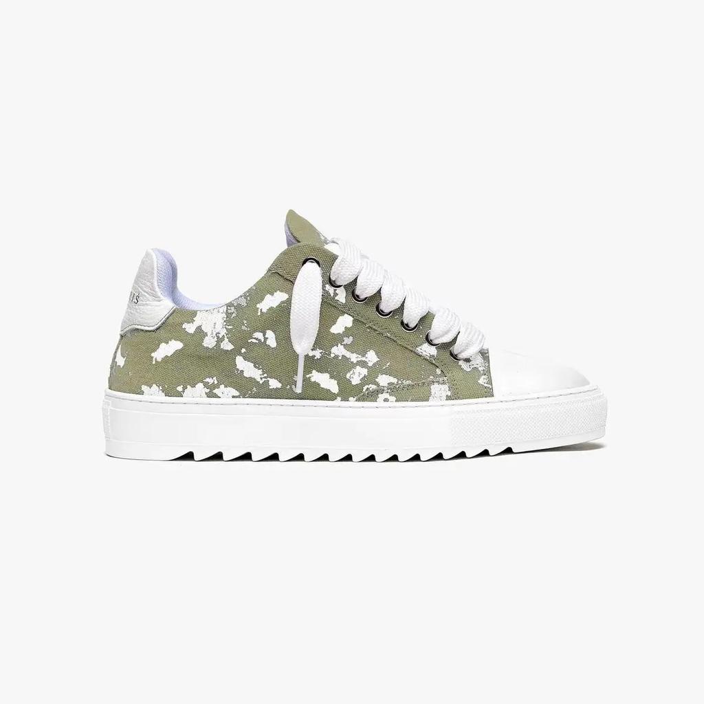 Nieuwe Lichte Koppel Lage Top Board Shoes Met Gespatte Inkt Print Dikke Zool Om Hoogte Te Vergroten, Casual Witte Schoenen