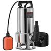 Submersible Water Pump, 1300W 20000L/H, W/ 10 M Cord and Automatic Tethered Float Switch, Stainless Steel and Cast Iron for Dirty or Clean, Empty