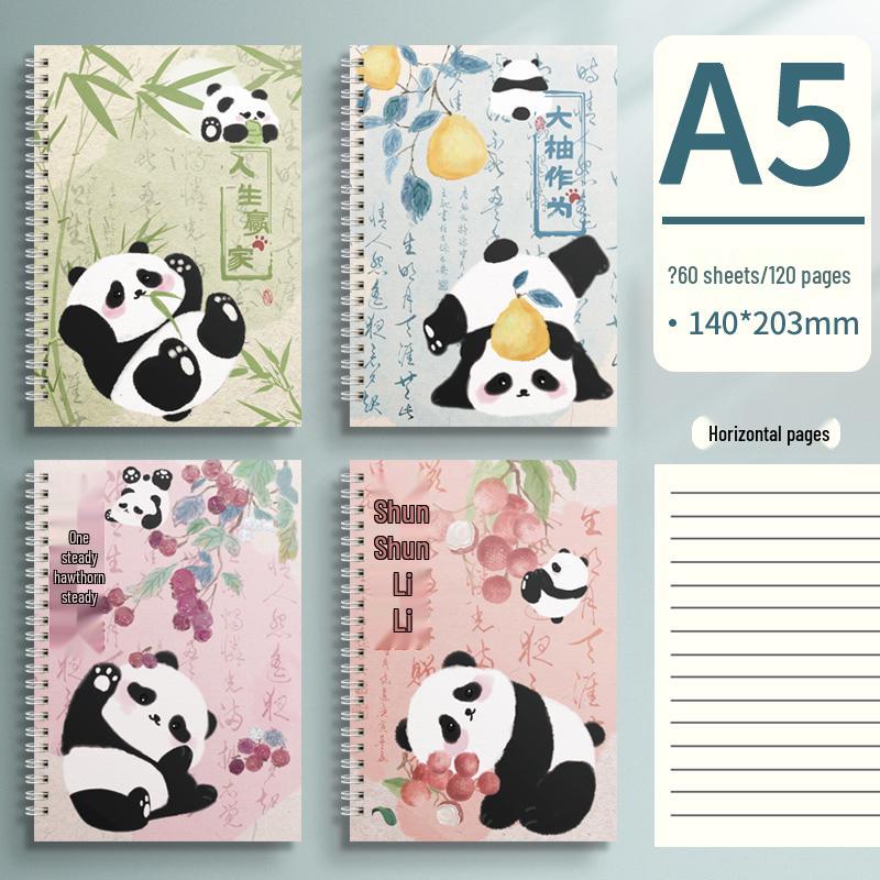 A5 Girly Style Cute B5 Ring Binder Notebook with Coil - Simple and Literary Design