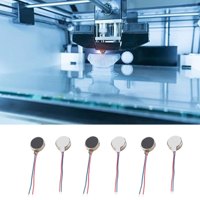 6pcs Highly Speed 1027 Flat Motor Mini Vibration Motor for DIY Projects and Health Products 11000RPM, Easy Installation