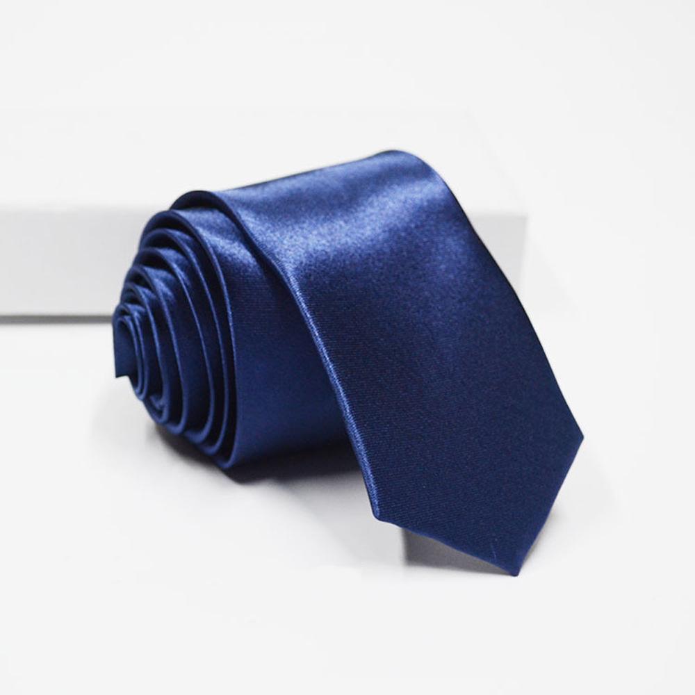 Monochrome Tie Solid Color Narrow Tie 5Cm Men'S Satin Hand Tie