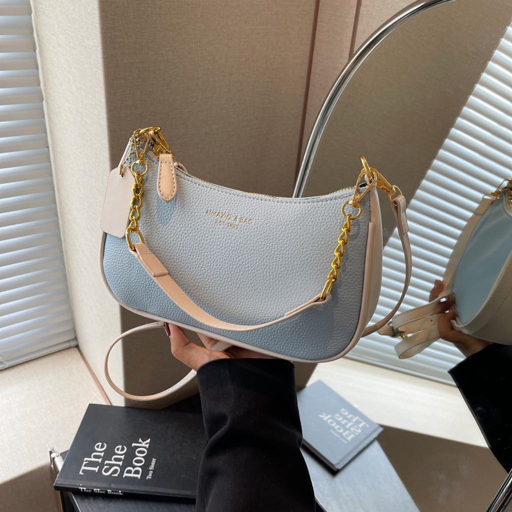 Lychee Pattern Armpit Cross-body Bag  New Style Fashion High Fashion All-in-one Shoulder Bag