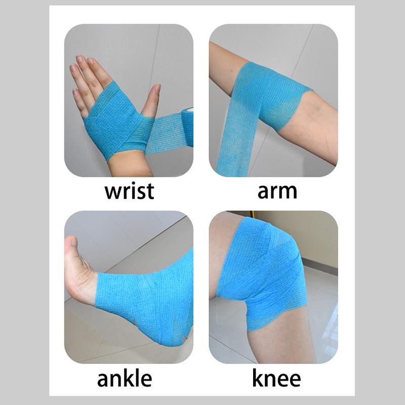Non Woven Elastic Self Adhesive Bandage Cohesive Bandage for Sports Fixing Finger Wrist Leg 1roll 2.5/5/7.5/10cm*4.5m