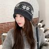 Wool Jacquard Knitted Hat Snowflake Warm Knitted Cap Retro Knitted Beanie Hat  Cold Weather